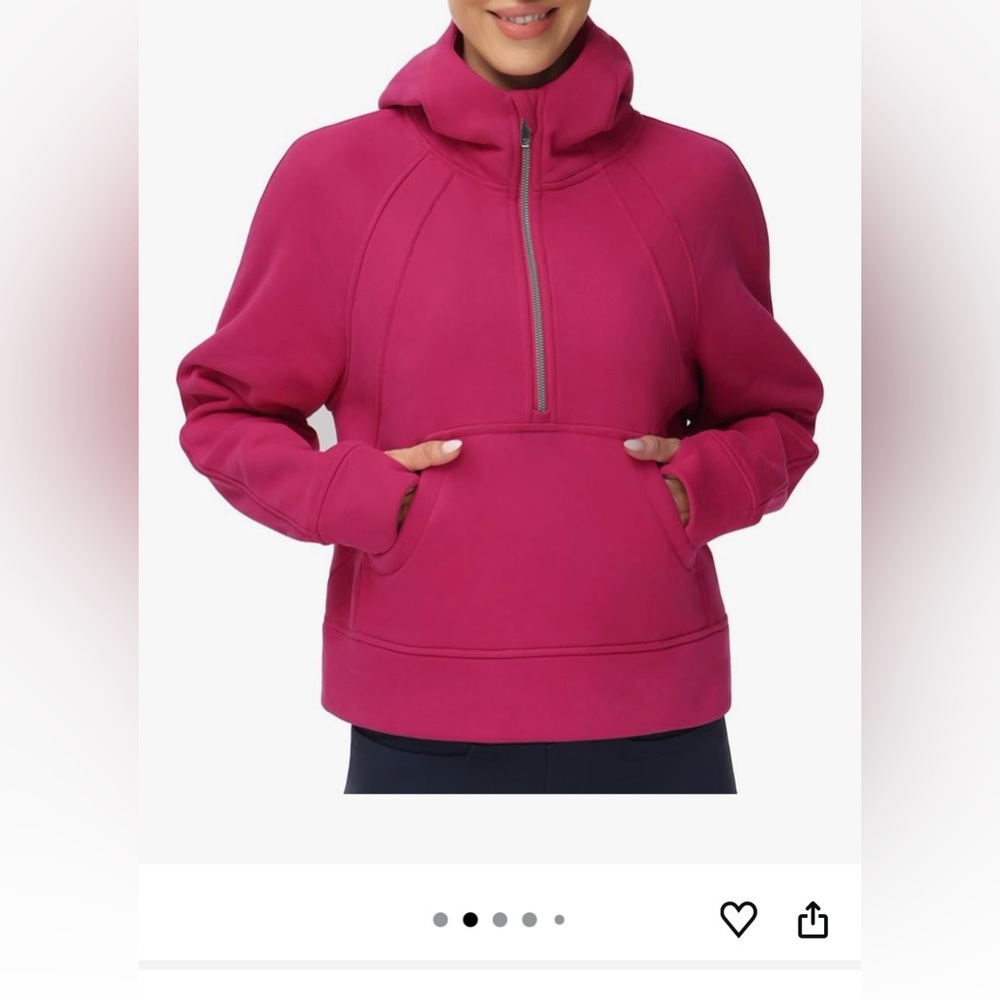 The Gym People Pitaya Red/Fuchsia Women's Half-Zip Hoodie